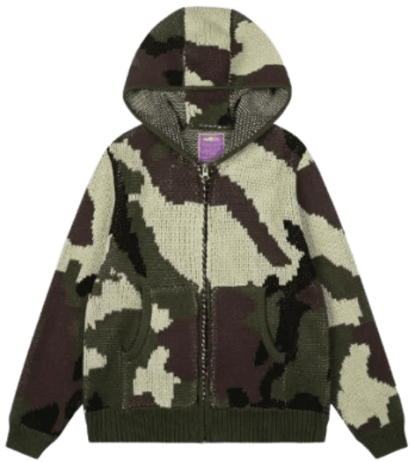 CORTEIZ KNITTED CAMOUFLAGE ZIP UP